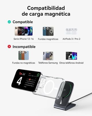 Cargador Inalámbrico Escritorio Qi2 iPhone