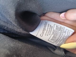 Borsa blu con fiocco dorato