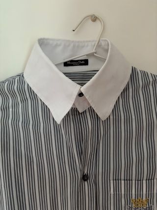 Camisa Massimo Dutti Rayas Grises
