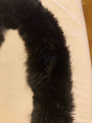 Cuello imitación piel negro