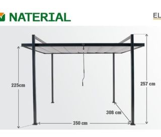 Pérgola Beige y negro