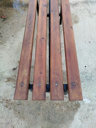 2 Bancos Madera y Metal