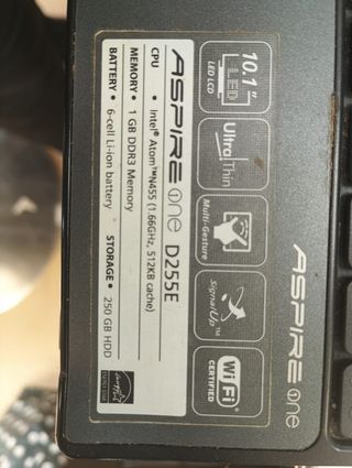 PC ACER ASPIRE ONE 10.1". 