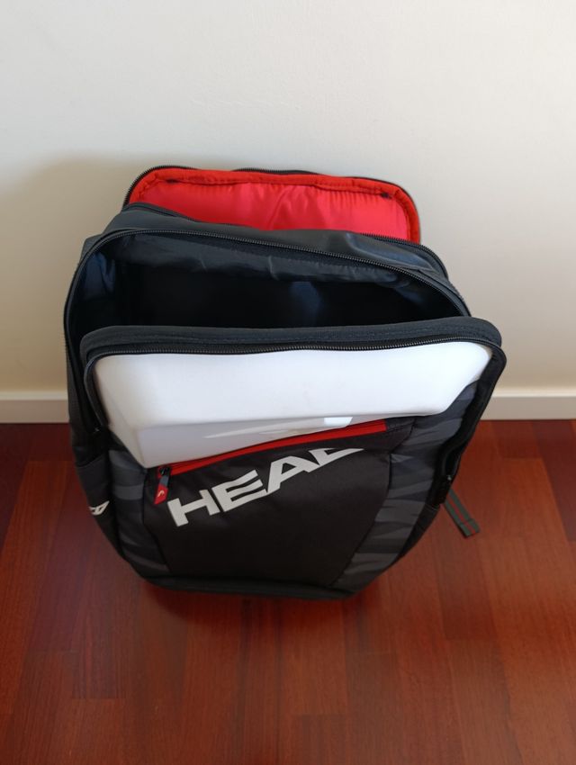 Mochila Head raquetero, como nueva, 4 espacios