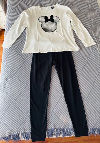 Conjunto Minnie Mouse Blanco y Negro