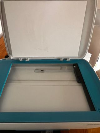 Impresora HP Azul y Blanca