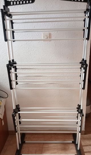 Tendedero grande plegable con ruedas