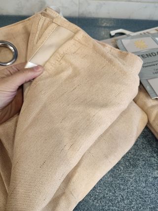 2 Paneles Cortinas Opacas Beige