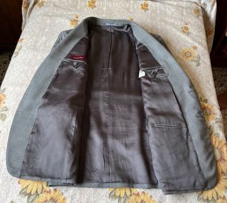Traje Príncipe de Gales gris Emilio Tucci Talla 46