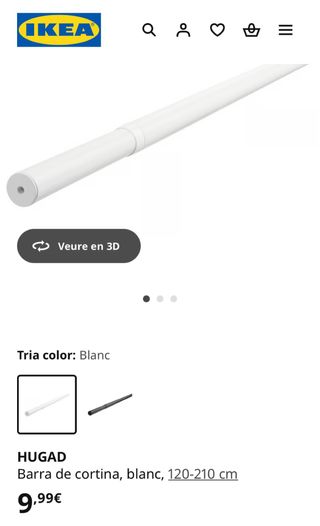 Barra cortina extensible 120-210cm HUGAD IKEA
