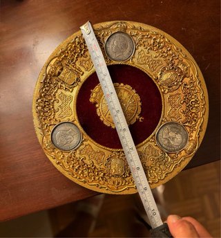 Platos Numismáticos Heráldico Bronce Plata