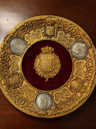 Platos Numismáticos Heráldico Bronce Plata