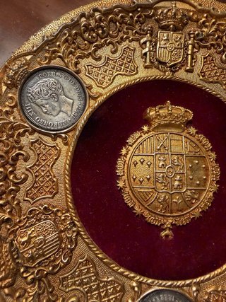 Platos Numismáticos Heráldico Bronce Plata