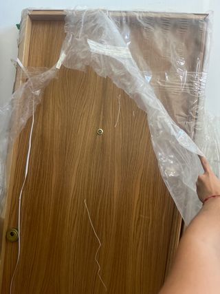 Puerta de casa de madera