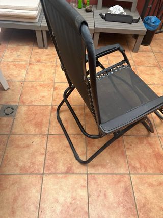 Tumbona Plegable Negra
