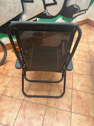 Tumbona Plegable Negra
