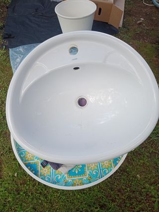 Lavandino da incasso in porcellana bianco