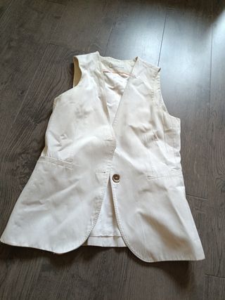 Chaleco Massimo Dutti Blanco