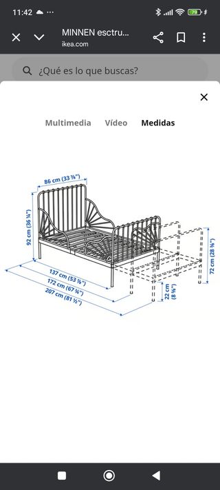 Cama infantil Minnen Ikea