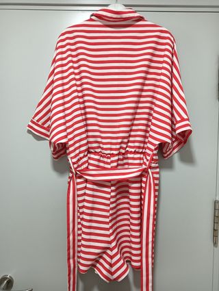 Mono Verano Mujer Rayas Rojas y Blancas