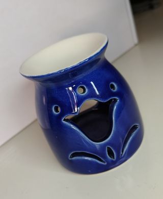 Brucia essenze ceramica blu