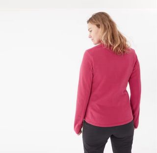 Sudadera rosa con cremallera