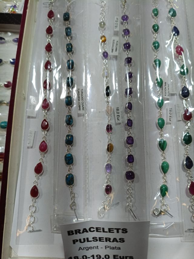 PULSERAS PLATA MINERALES