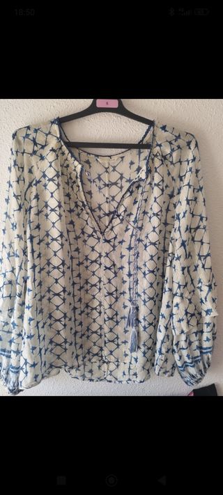 Blusa Zara Talla M Estampada