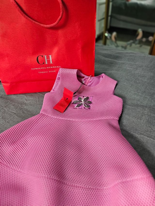 Vestito rosa da bambina Carolina Herrera taglia 8.