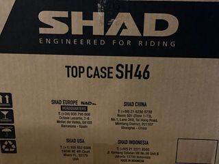 Baúl moto shad 46 litros negro