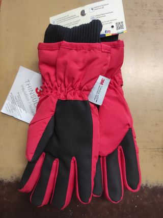 Guantes de esquí Playshoes Thinsulate Unisex Rojos