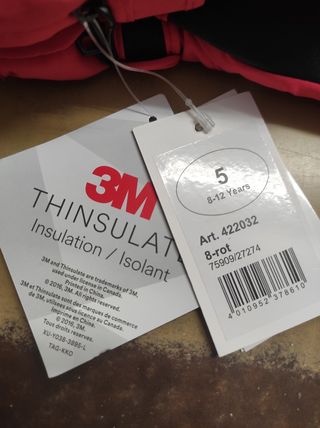 Guantes de esquí Playshoes Thinsulate Unisex Rojos