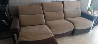 Sofá 3 plazas reclinable eléctrico