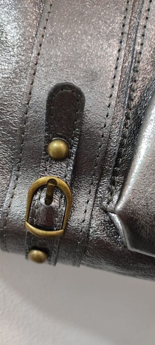 Borsa donna vera pelle silver