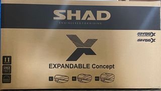 Baúl moto shad sh 59 expansible tapa aluminio 