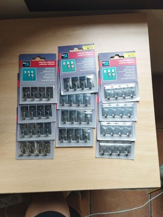 11 blisters de Colgadores Adhesivos Inox 4 Unidade