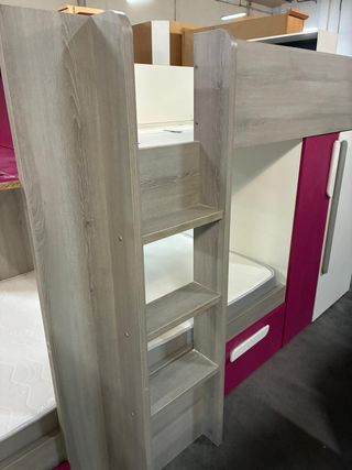 Tren litera juvenil gris y rosa