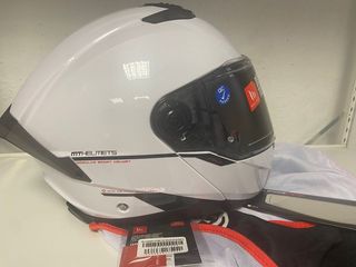 Casco modular moto aatom 2 mt blanco nuevo
