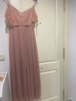 Vestido largo fiesta rosa