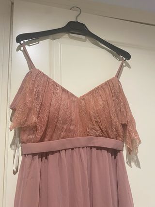 Vestido largo fiesta rosa