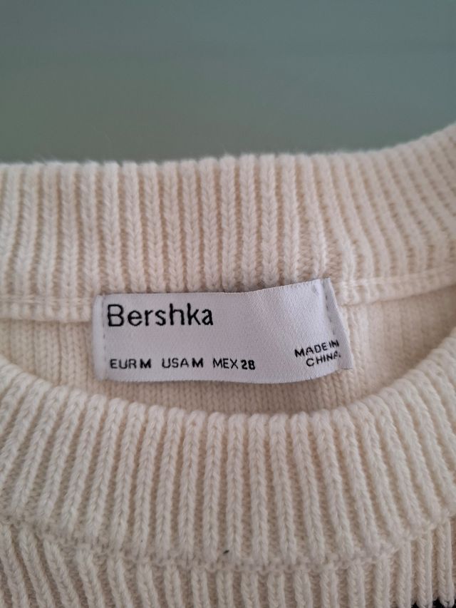 Jersey Bershka rayas blanco y negro talla M