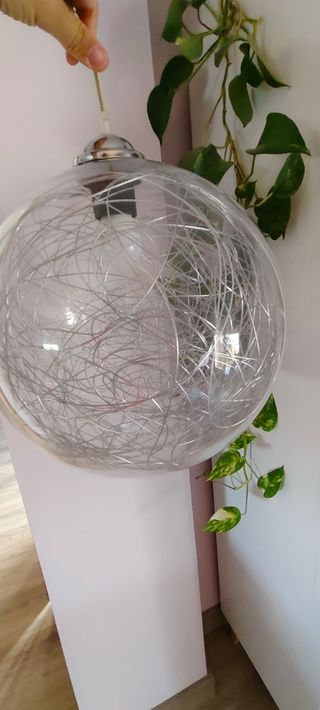 Lámpara colgante moderna cristal y metal
