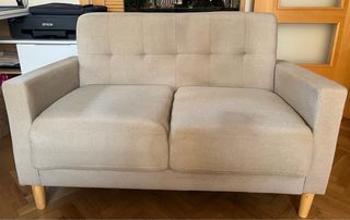 Sofá de 2 plazas beige