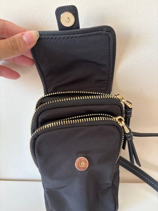 Bolso bandolera para móvil negro