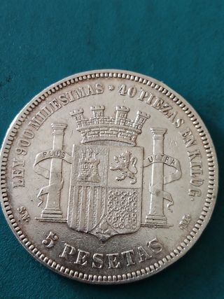 5 Pesetas España 1870*70