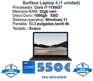 Microsoft Surface Laptop 4 32GB RAM 1TB SSD