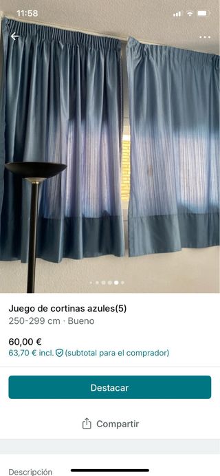 Tende blu e tende beige