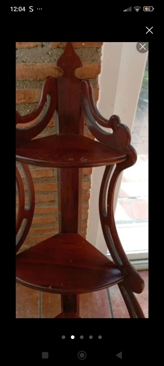 Estantería Esquinera Antigua Madera