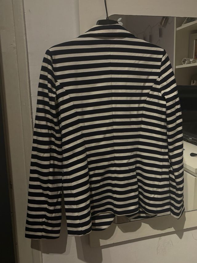 Blazer Rayas Blanco y Negro