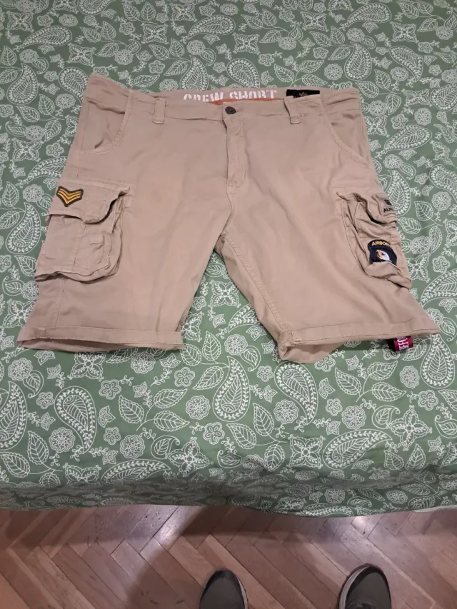 Pantalón corto cargo beige hombre Alpha Industries